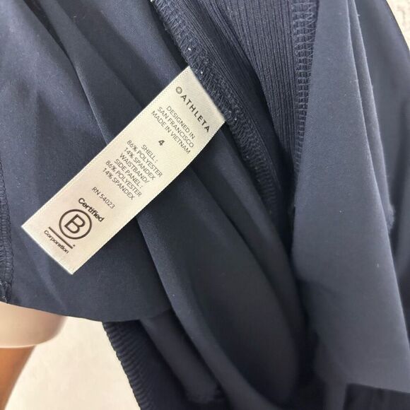 Athleta Navy Blue Brooklyn Straight Leg Ankle Pull On Pants - Picture 8 of 8